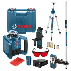 Нивелир Bosch лазерен ротационен с приемник 60 м, 0.1 мм/м, GRL 300 HV Нивелир Bosch лазерен ротационен с приемник 60 м, 0.1 мм/м, GRL 300 HV