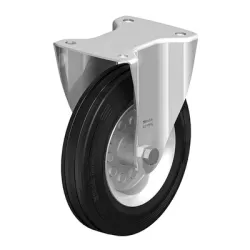 Колело Blickle промишлено незавиващо с планка метално с каучуков бандаж 200 мм, 205 кг, B-VE 200R