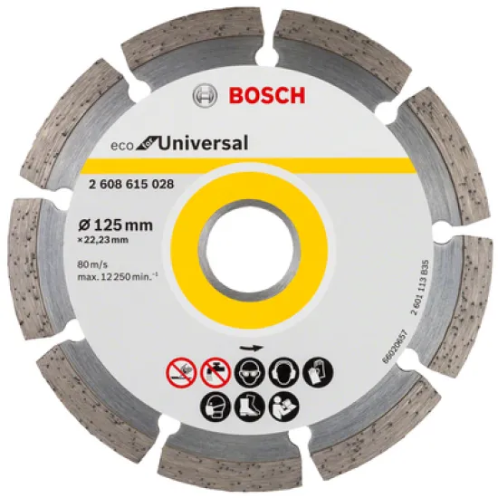 Диск Bosch диамантен за сухо рязане универсален 125x22.23 мм, 7 мм, Eco for Universal