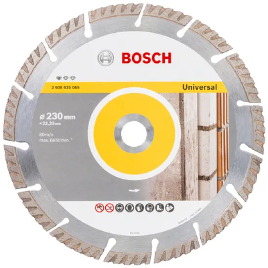 Диск Bosch диамантен за сухо рязане универсален 230x22.23x2.6 мм, 10 мм, Standard for Universal