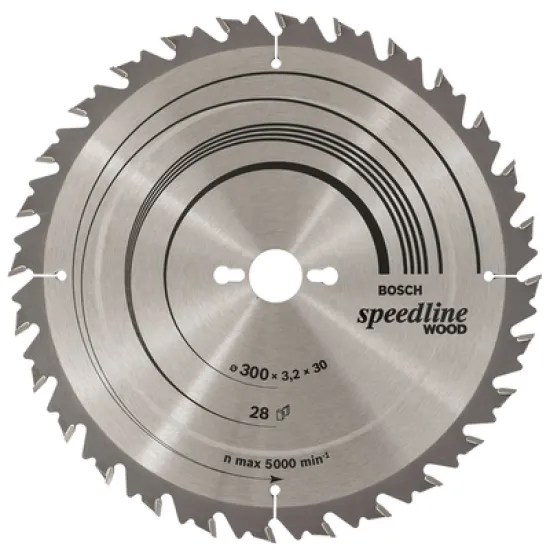Диск Bosch метален HM за рязане на дърво напречно и надлъжно подаване 300x30x3.2 мм, 28 z, Speedline Wood
