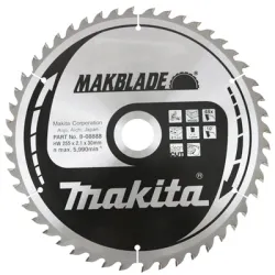 Диск Makita метален HM за рязане на дърво напречно подаване 255x30x2.1 мм, 48 z, Makblade