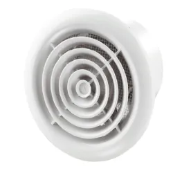 Вентилатор Vents за стенен монтаж кръгъл 24 W, 292 м3/ч, ф 188х125 мм, ф 150 мм, бял, PF 150