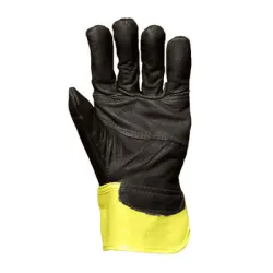 Ръкавици Eurotechnique докерски от телешка кожа и плат размер 10, черни, 272