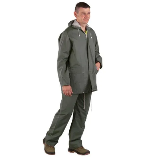 Дъждобран Coverguard костюм PVC размер XXXL, зелен