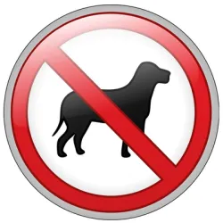 Знак Totem лепенка забранителен Забранено е за домашни любимци ф 150 мм Знак Totem лепенка забранителен Забранено е за домашни любимци ф 150 мм