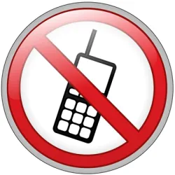 Знак Totem лепенка забранителен Забранено е за мобилни телефони ф 150 мм Знак Totem лепенка забранителен Забранено е за мобилни телефони ф 150 мм