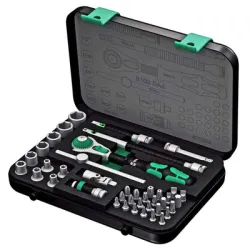 Гедоре комплект Wera  вложки с тресчотка и накрайници 43 бр., 6-24 мм х 3/8, 8100 SB 2 Гедоре комплект Wera  вложки с тресчотка и накрайници 43 бр., 6-24 мм х 3/8, 8100 SB 2