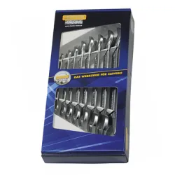 Ключ Heytec гаечен комплект двустранен, прав, DIN 3110, 6-22 мм, 8 бр. Ключ Heytec гаечен комплект двустранен, прав, DIN 3110, 6-22 мм, 8 бр.