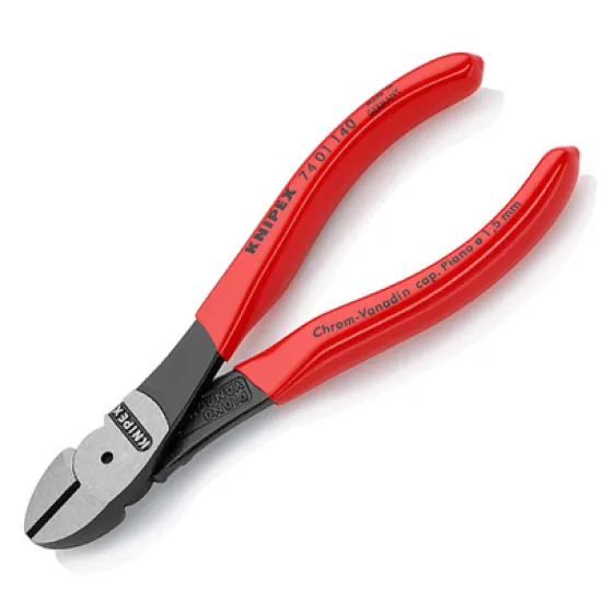 Клещи Knipex резачки странични усилени, с изолация 140 мм, 3.1 мм, 74 01 140