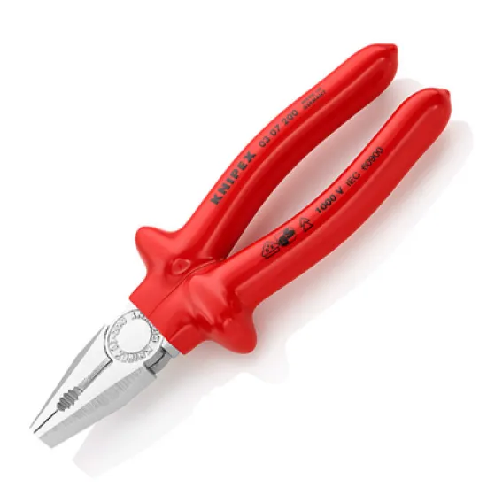 Клещи Knipex комбинирани с изолация 180 мм, 2.2 мм, 03 07 180