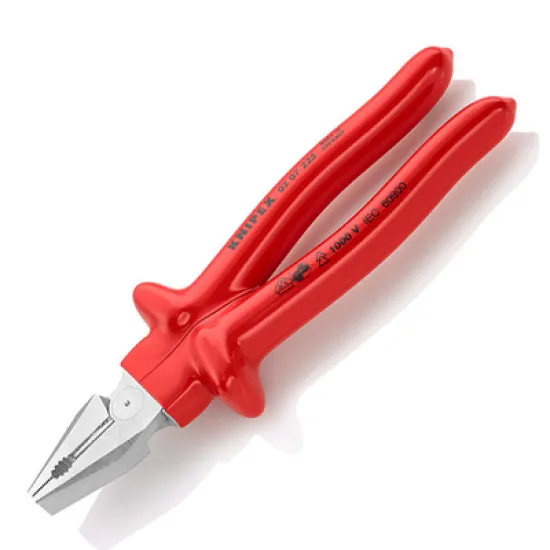 Клещи Knipex комбинирани усилени, с изолация 200 мм, 2.8 мм, 02 07 200