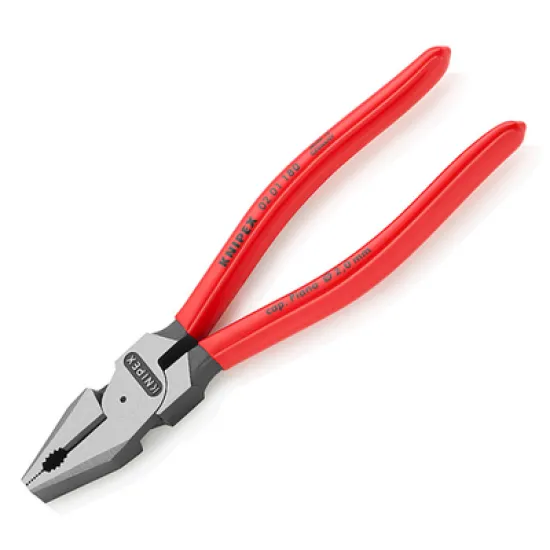 Клещи Knipex комбинирани усилени, с изолация 180 мм, 2.5 мм, 02 01 180