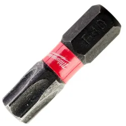 Накрайник бит Milwaukee TX Torx торсионен  TX 40, 1/4, 25 мм, Shockwave Impact Duty Накрайник бит Milwaukee TX Torx торсионен  TX 40, 1/4, 25 мм, Shockwave Impact Duty