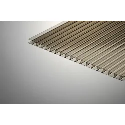Плоскост поликарбонатна 16x2100x6000 мм, опушено кафява, 2.40 кг/м2 Плоскост поликарбонатна 16x2100x6000 мм, опушено кафява, 2.40 кг/м2