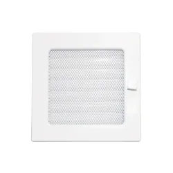 Решетка Haco за вентилационни отвори на камини затваряща, с мрежа 170х170 мм, бяла, LKMU