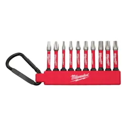 Комплект битове Milwaukee PH/PZ/TX с карабинер   1/4, 50 мм, 10 бр. Shockwave Impact Duty Комплект битове Milwaukee PH/PZ/TX с карабинер   1/4, 50 мм, 10 бр. Shockwave Impact Duty