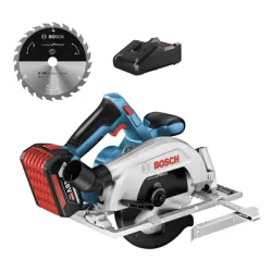 Акумулаторен ръчен циркуляр Bosch  с 1 батерия и зарядно, 18 V, 5 Ah, ф 165 мм, 5000 об./мин, GKS 185-Li Акумулаторен ръчен циркуляр Bosch  с 1 батерия и зарядно, 18 V, 5 Ah, ф 165 мм, 5000 об./мин, GKS 185-Li