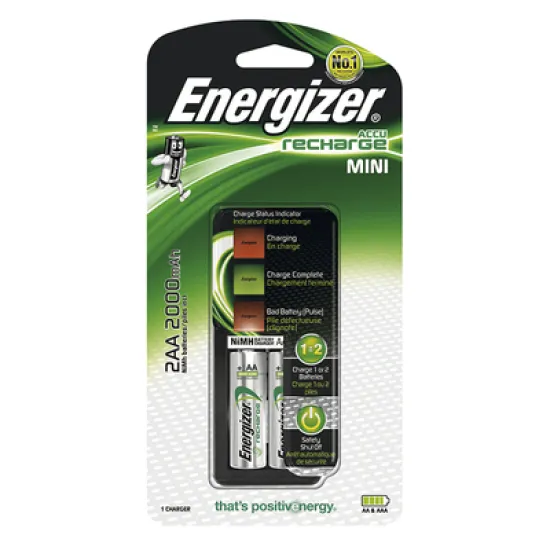 Зарядно устройство Energizer за акумулаторни батерии 2 бр. AA 2 Ah, Mini