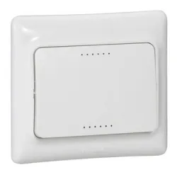 Ключ Legrand електрически стълбищен скрит монтаж, 10 A, бял, Kaptika