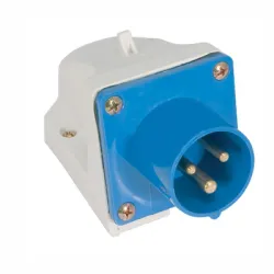 Щепсел Elmark промишлен стационарен монофазен 32 A, 230 V, 2P+Е, син, HT-523 Щепсел Elmark промишлен стационарен монофазен 32 A, 230 V, 2P+Е, син, HT-523