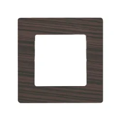 Рамка Legrand декоративна за ключове и контакти 1 модул, тъмно дърво, Niloe
