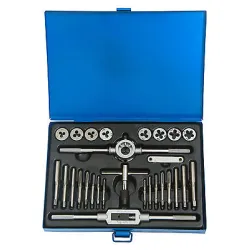 Метчици Erba комплект с плашки  М3-М12 мм, CS, 28 бр.