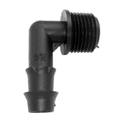Преход Palaplast ъглов за маркуч за капково напояване 1/2 , 16 мм, маркуч <> резба М