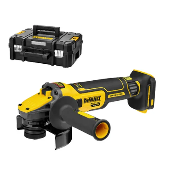 Ъглошлайф DeWALT акумулаторен безчетков без батерия и зарядно 18/54 V, 125 мм, 9000 об./мин, DCG409NT