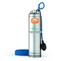 Помпа City Pumps потопяема многостъпална за дълбоки водоеми с чиста вода с поплавък 0.6-4.8 м3/ч, 62-33 м, 1 1/4 , NH A 10M