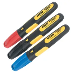 Маркер Stanley зидарски  черен, червен и син, 3 бр.