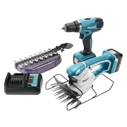 Комплект Makita акумулаторни инструменти DF347D, UM165D, 14.4 V, 1.3 Ah, DK14004X1 Комплект Makita акумулаторни инструменти DF347D, UM165D, 14.4 V, 1.3 Ah, DK14004X1