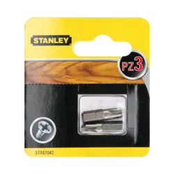 Накрайник бит Stanley PZ Pozidriv кръстат 2 бр., PZ 3, 1/4, 25 мм, STA61042 Накрайник бит Stanley PZ Pozidriv кръстат 2 бр., PZ 3, 1/4, 25 мм, STA61042
