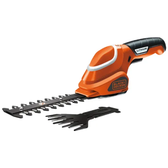 Ножица Black & Decker градинска акумулаторна за трева и храсти 7 V, 1.2 Ah, 150 мм, 100 мм, GSL700