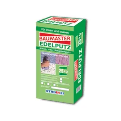 Мазилка Strom минерална фасадна пръскана 1.5 мм, 25 кг, Baumaster Edelputz