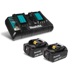 Батерия Makita Li-Ion комплект със зарядно устройство 18 V, 6 Ah, 2 бр., B-11 Батерия Makita Li-Ion комплект със зарядно устройство 18 V, 6 Ah, 2 бр., B-11