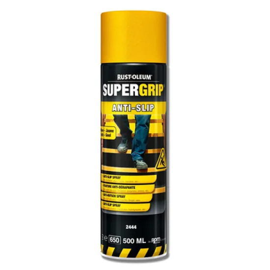 Спрей Rust-Oleum технически противоплъзгащ 0.5 л, флуоресцентно жълт, SuperGrip Anti-Slip