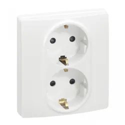Контакт Legrand интериорен двоен скрит монтаж, 16 A, 2 x 2P+E, 20 IP, бял, Niloe Контакт Legrand интериорен двоен скрит монтаж, 16 A, 2 x 2P+E, 20 IP, бял, Niloe