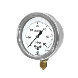 Манометър Gesa за въздух радиален сух ф 63 мм, 0-0.06 bar, 1/4, M0401