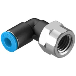Съединител Festo пневматичен шлаух - резба Г-образен 1/4, шлаух 6 мм, QSLF-1/4-6-B Съединител Festo пневматичен шлаух - резба Г-образен 1/4, шлаух 6 мм, QSLF-1/4-6-B