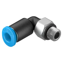 Съединител Festo пневматичен шлаух - резба Г-образен мини М5, шлаух 4 мм, QSML-M5-4 Съединител Festo пневматичен шлаух - резба Г-образен мини М5, шлаух 4 мм, QSML-M5-4