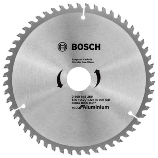 Диск Bosch метален HM за рязане универсален 190x30x2.4 мм, 54 z, Eco for Aluminium