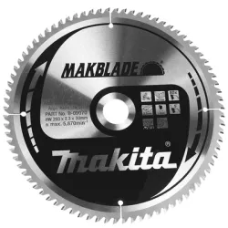 Диск Makita метален HM за рязане на дърво напречно подаване 260x30x2.3 мм, 80 z, Makblade