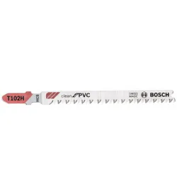 Нож Bosch за прободен трион - зеге за пластмаса 76/100 мм, 3 бр., T-захват, праволинейно, T 102 H Clean for PVC Нож Bosch за прободен трион - зеге за пластмаса 76/100 мм, 3 бр., T-захват, праволинейно, T 102 H Clean for PVC