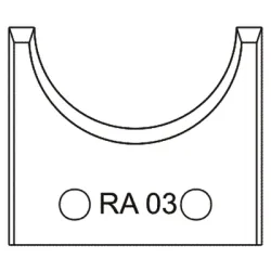 Нож Dena профилен за универсална фрезова глава 50х4 мм, RA03