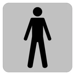 Табелка Totem за врата инокс WC мъже Табелка Totem за врата инокс WC мъже