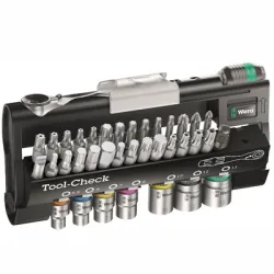 Гедоре комплект Wera  вложки с тресчотка и накрайници 38 бр., 5.5-13 мм х 1/4, Tool-Check Automotive 1 Гедоре комплект Wera  вложки с тресчотка и накрайници 38 бр., 5.5-13 мм х 1/4, Tool-Check Automotive 1