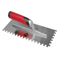 Маламашка Rubi за лепило назъбена INOX стъпка 12х12 мм, 280х120 мм, Rubiflex