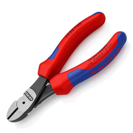 Клещи Knipex резачки странични усилени, с изолация 140 мм, 3.1 мм, 74 02 140