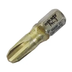 Накрайник бит Wekador PH Philips кръстат с покритие, торсионен PH 3, 1/4, 25 мм Накрайник бит Wekador PH Philips кръстат с покритие, торсионен PH 3, 1/4, 25 мм